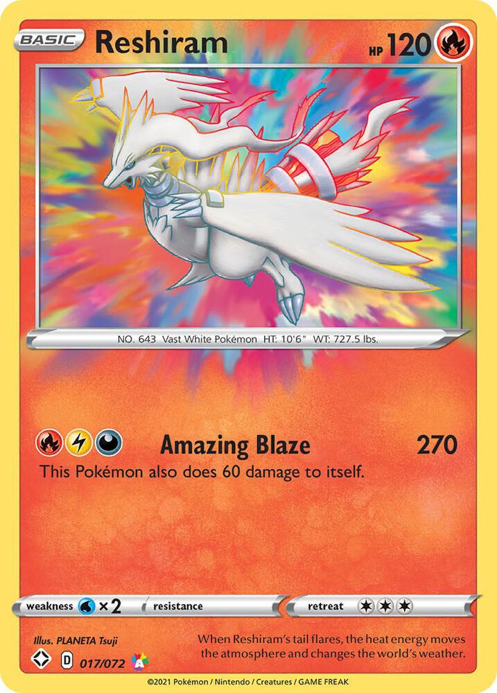 Reshiram - 017/072 - Amazing Rare - Shining Fates (SHF)